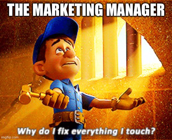 worldata's tweet photo. The Marketing Manager 😂 https://t.co/0teRNJvb13