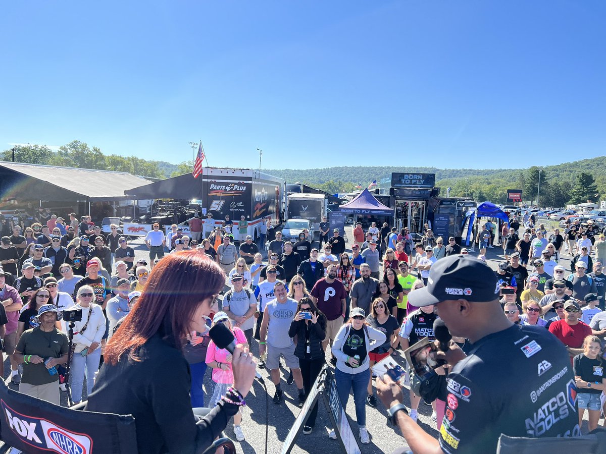 Just the Basics this morning at Maple Grove!  This place is packed!  Gonna be a fun day.  #nhra #maplegrove #antronbrown #hannahrickards
