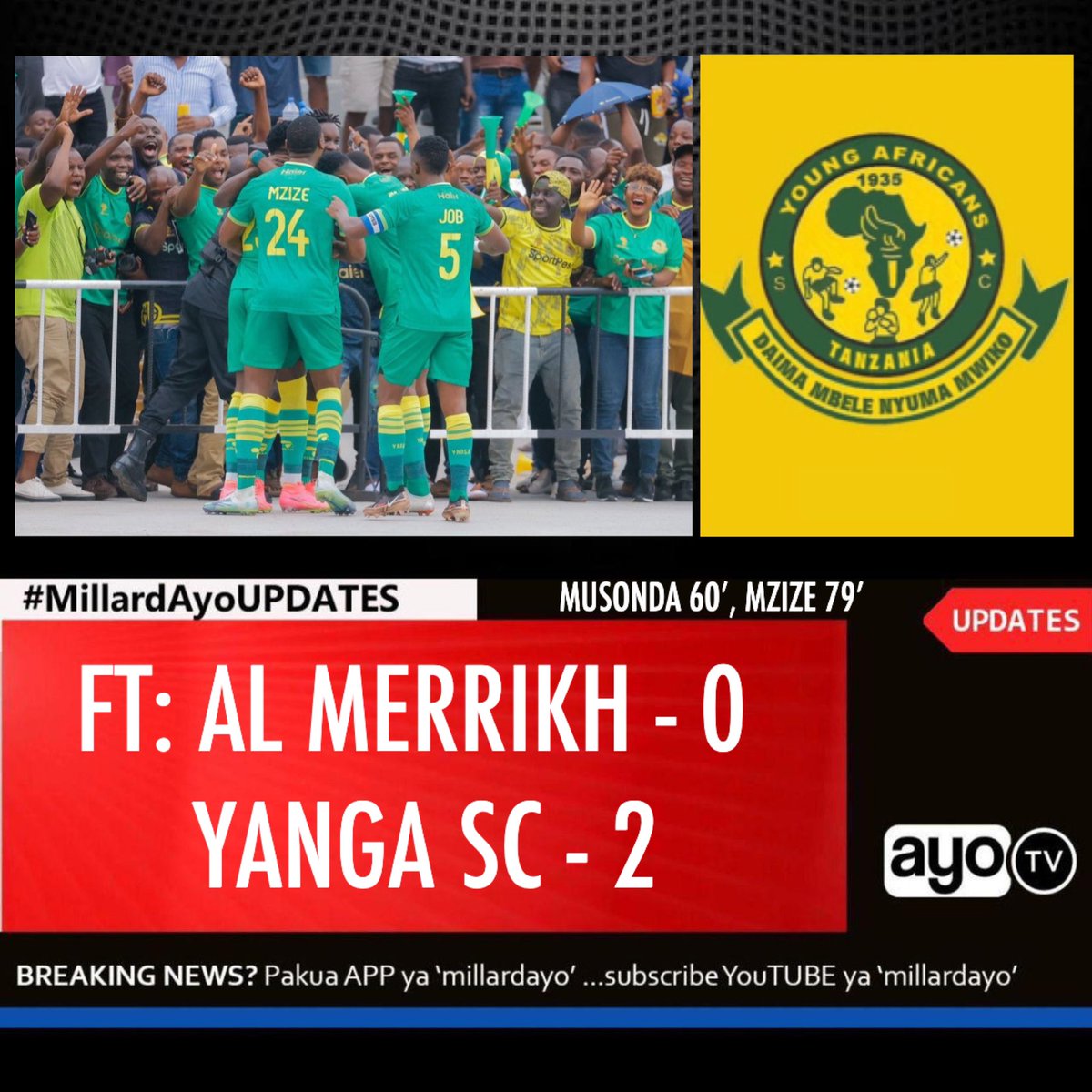 RT ya nguvu yenye hadhi ya nyota mbili kwa Yanga tafadhali..