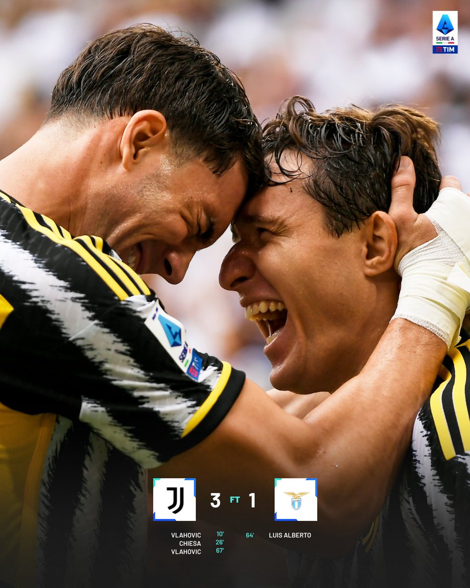 FT. Juventus 3-1 Lazio
Komentar Kalian???

#ForzaJuve
#FinoAllaFine
