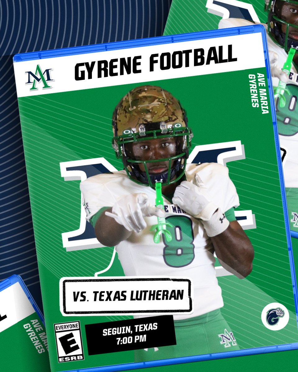 Lone Star State, we're ready for you!

For the first time in school history, Ave Maria battles Texas Lutheran on the gridiron!

Kickoff from Seguin, Texas is scheduled for 7:00 pm EST, 6:00 pm CST.

Video: youtube.com/@tlubulldogs74…
Stats: portal.stretchinternet.com/tlu/index.htm