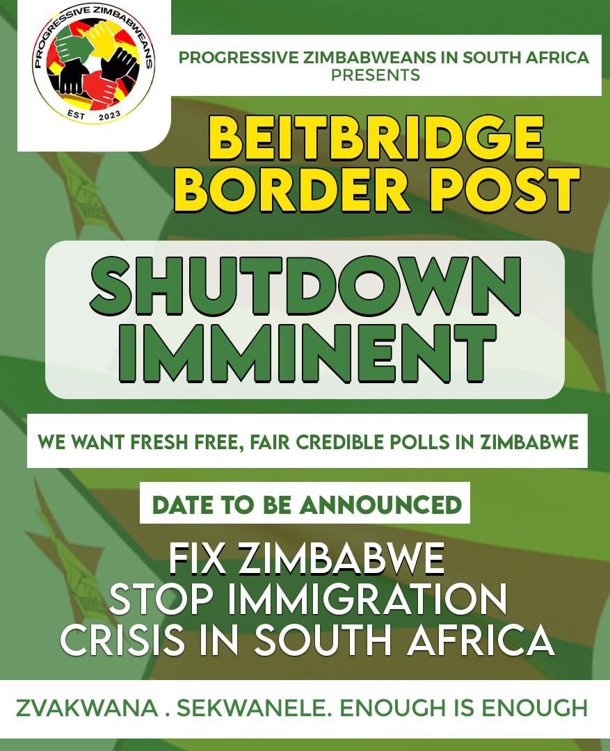 PacheduZW's tweet photo. Beitbridge border post shutdown imminent.

👏🏿 @CyrilRamaphosa https://t.co/b0fIrMksfm