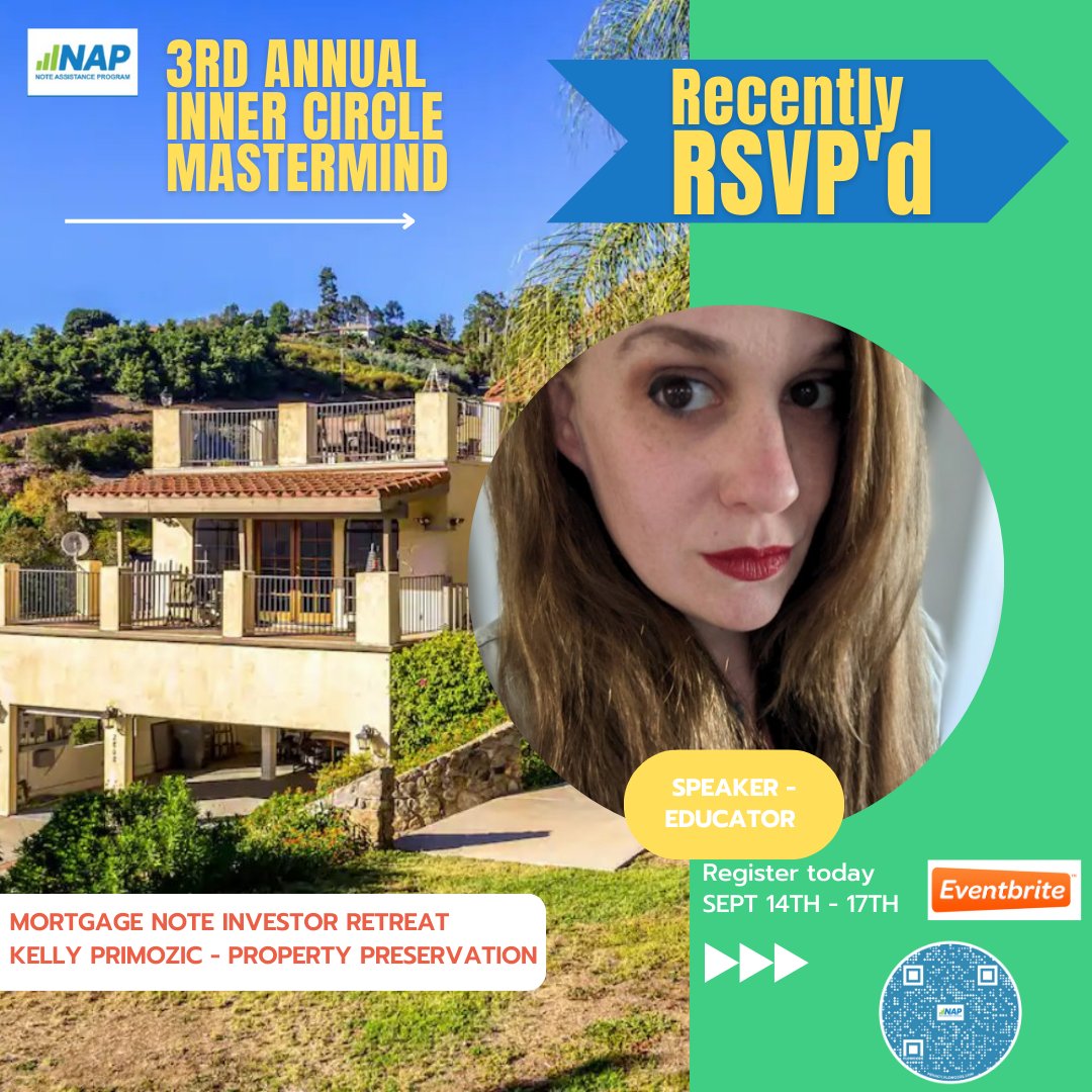 TODAY at 2:30 pm PST: Join SGPNOW's Kelly Primozic to talk the importance of property maintenance services for your investment properties.  

#SGPNOW #NAP #InvestorRetreat2023 #MortgageNoteInvesting #NoteInvesting #PropertyMaintenance #PropertyServices #investmentProperty