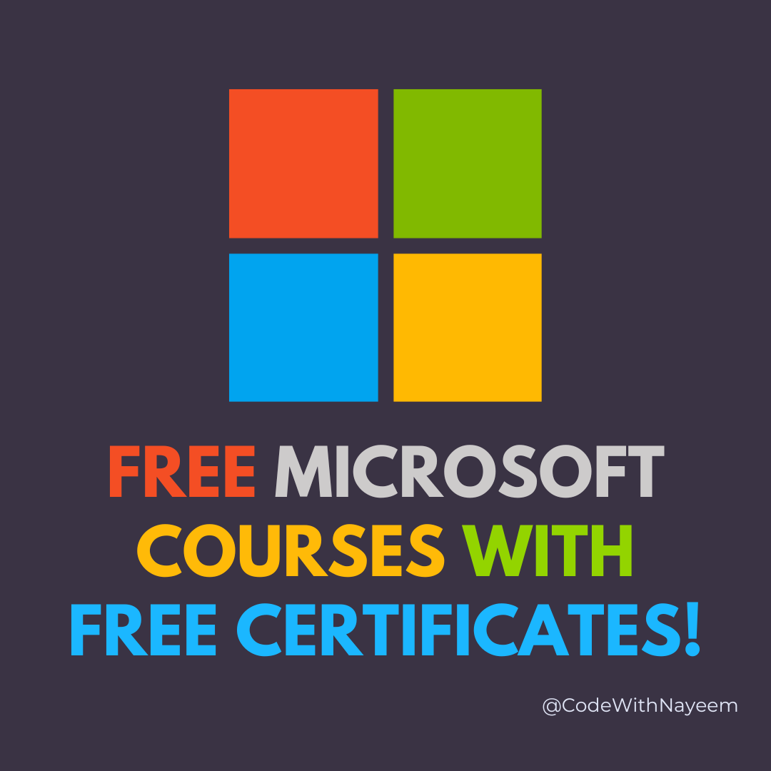 Microsoft is offering FREE online courses with certification.

No Payment Required!

Discover the 11 FREE Microsoft courses to become skilled in 2023 ⬇️

[Bookmark for future reference]

1. Python for beginners

Learn how to create programs and projects in Python. Work with