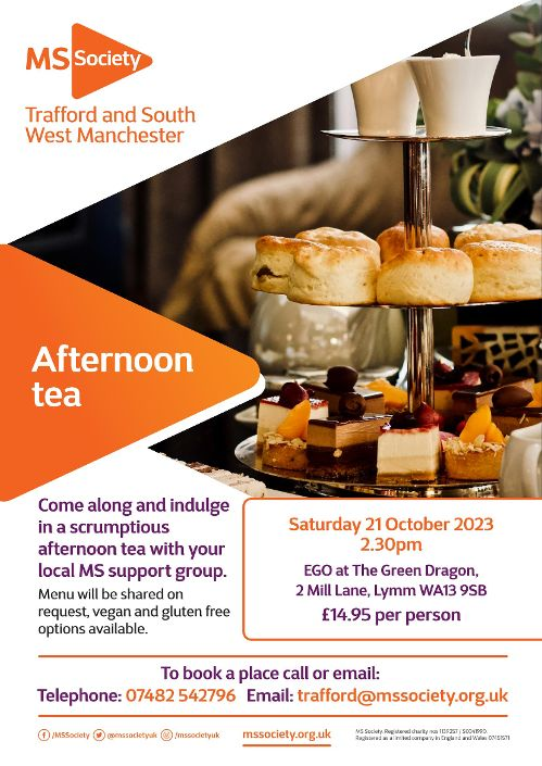 Join us for an afternoon tea at Ego Green Dragon in Lymm. Get in touch to book your place.