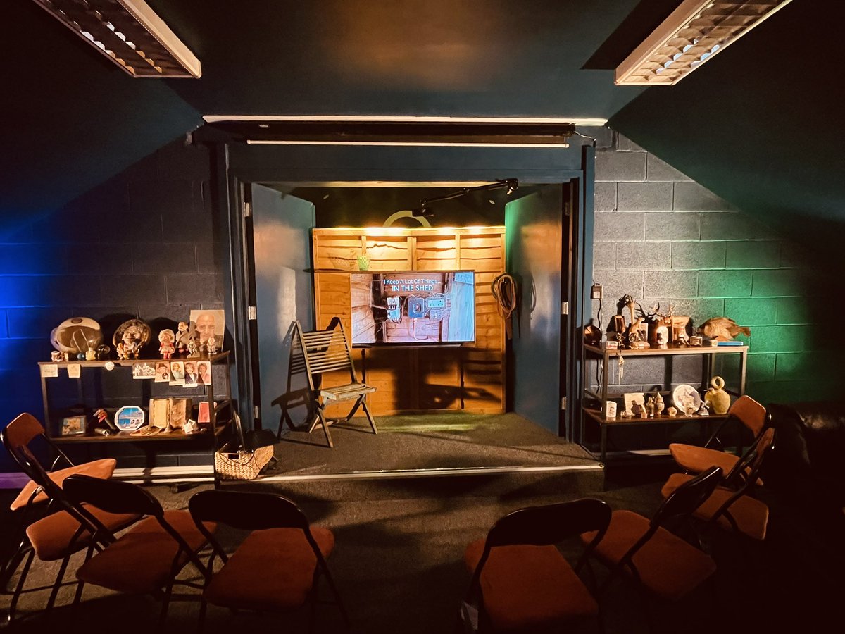 All set here at The Fold in New Mills for “I Keep A Lot Of Things In The Shed” for @NMFestival A few tickets for 1pm and 4pm available here newmillsfestival.co.uk/event/i-keep-a…. A great day to @VisitNewMills 😃