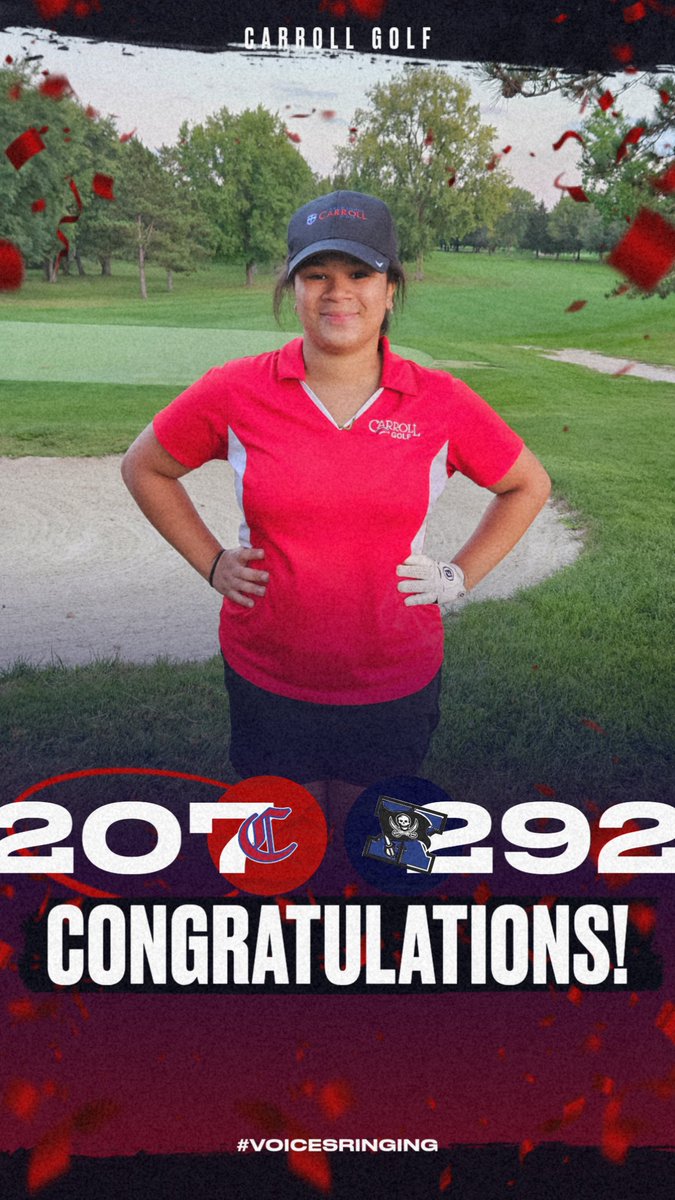 CHSGolf3's tweet photo. A job well done for our lady patriots against Xenia coming in with a 207 vs. 292. Get some rest ladies and look alive for our league tournament starting tomorrow!! Today we feature sophomore Lydia!! #voicesringing @carrollathdept @carrollpatriots https://t.co/ruDURQ63SC