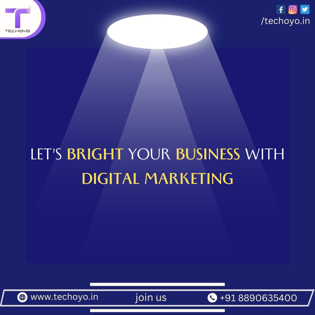TechoyoIn's tweet image. 🌟✨ Ready to shine? Let&apos;s illuminate your business with the magic of digital marketing! 💼🚀📈 #DigitalMarketingMasters #BusinessBrightening #techoyotransforms

📞 Contact us at +91 8890 635 400
📧 Email: techoyo.in@gmail.com
🌐 Website: techoyo.in

#TECHOYO