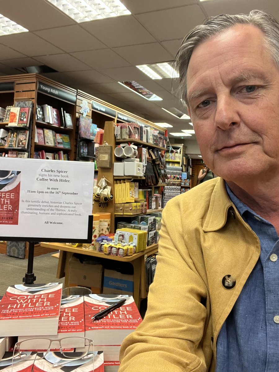 Currently in ⁦@Wstonesburysted⁩ signing #coffeewithhitler for the Suffolk cognoscenti