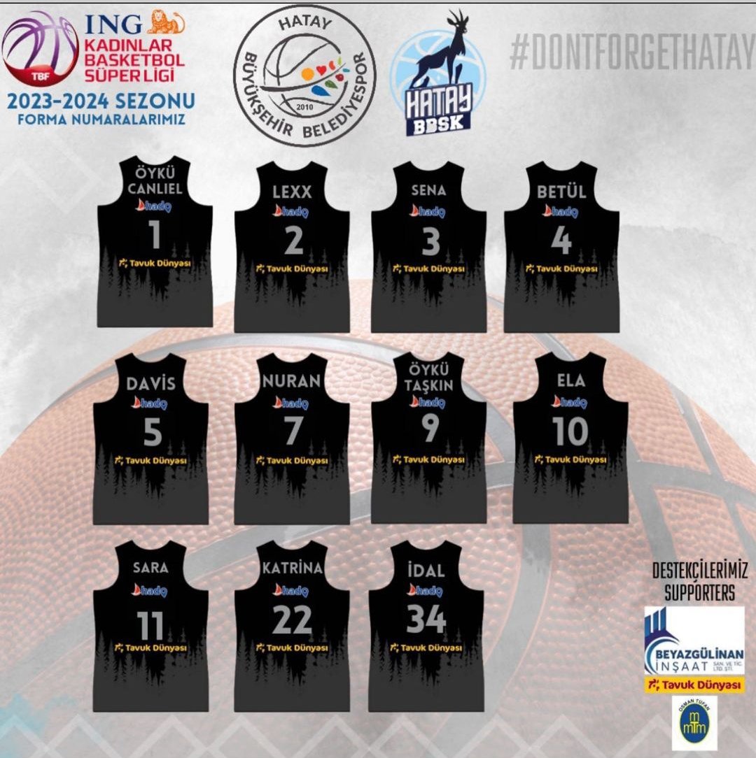 HatayWBasket's tweet photo. 📷🏀 HATAY BÜYÜKŞEHİR BELEDİYESPOR 2023-2024 SEZONU TAKIM KADROSU

#HatayWomenBasketball
#WeAreHatay https://t.co/E3l9iPHPTp