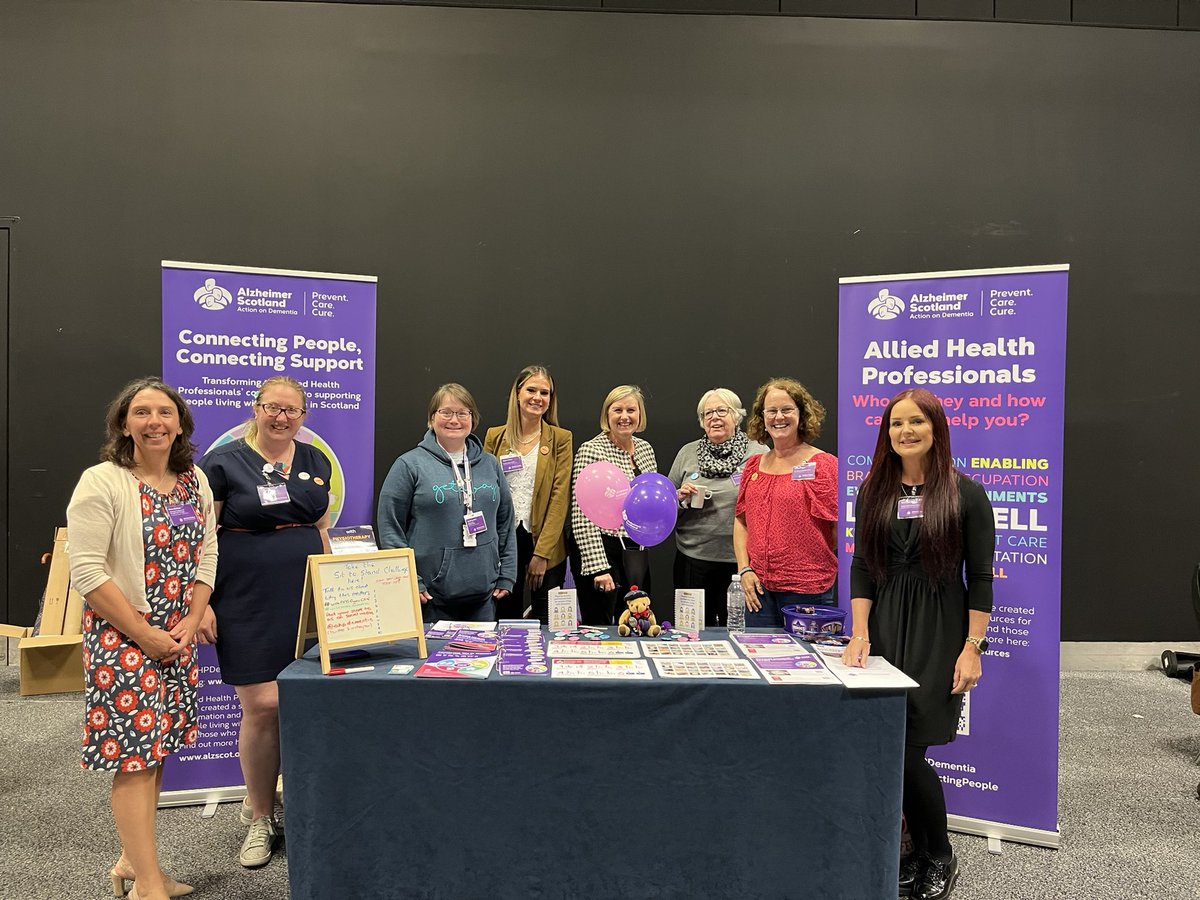 AhpDementia's tweet photo. Had a great day at the @alzscot conference yesterday #AlzScot23 , lots of great connections and reconnections made. However I also had many conversations with people living with dementia &amp; family carers &amp; it was great to be able to offer them practical self management resources https://t.co/ENLUHbe6gA