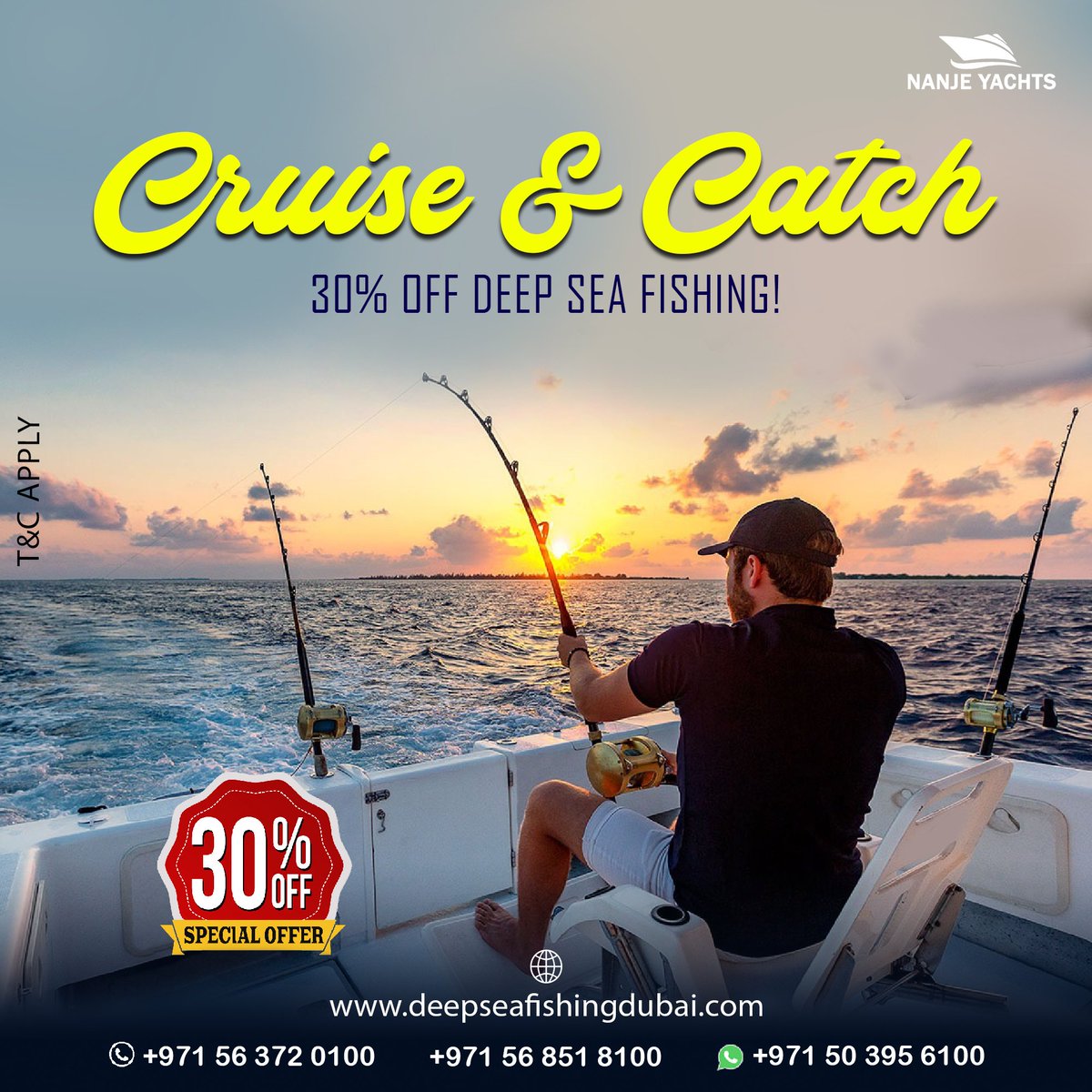 Nanjeyachts's tweet image. Reel in the  savings! Get hooked on our exclusive offer: 30% off deep sea fishing in  Dubai! 🎣 Don't miss the boat – book your adventure now!"
Contact Us 
📞 : +971503956100
🌐 : deepseafishingdubai.com
#fishinguae #fishing #uae #fishinglife #jigging #mydubai #fishingislife