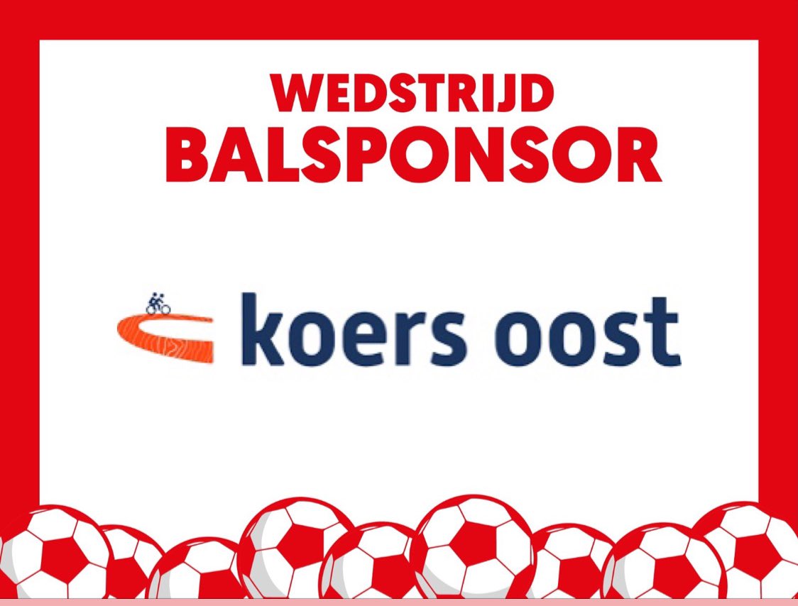 excelsior31's tweet photo. ⚽️ 𝗕𝗮𝗹𝘀𝗽𝗼𝗻𝘀𝗼𝗿 | De wedstrijd balsponsor vandaag voor de wedstrijd tegen MASV is: 

Koers oost! 

https://t.co/jvlcM9PoeD

📱Meer informatie over balsponsoren vraag in DM https://t.co/P94KywLfAv