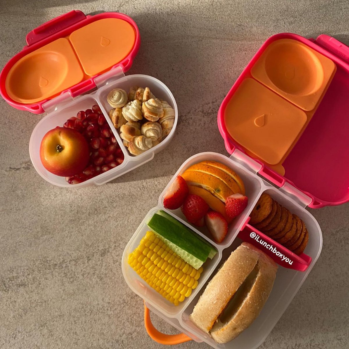 We love this colourful, tasty lunch by @ilunchboxyou! 🍎🌽

l8r.it/8T82

#lovemybbox #bboxuk #bbox #bboxforkids #lunchtime #lunchbox #schoollunch #motherhood #thisismotherhood