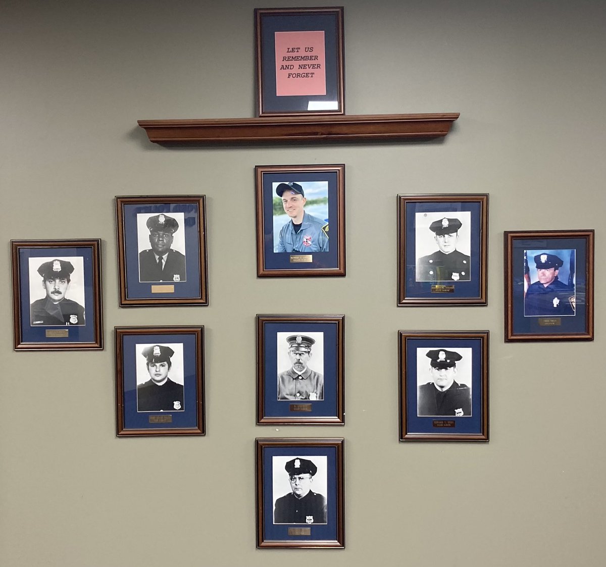 The Wall of Fallen Heroes at the Hartford Police Union