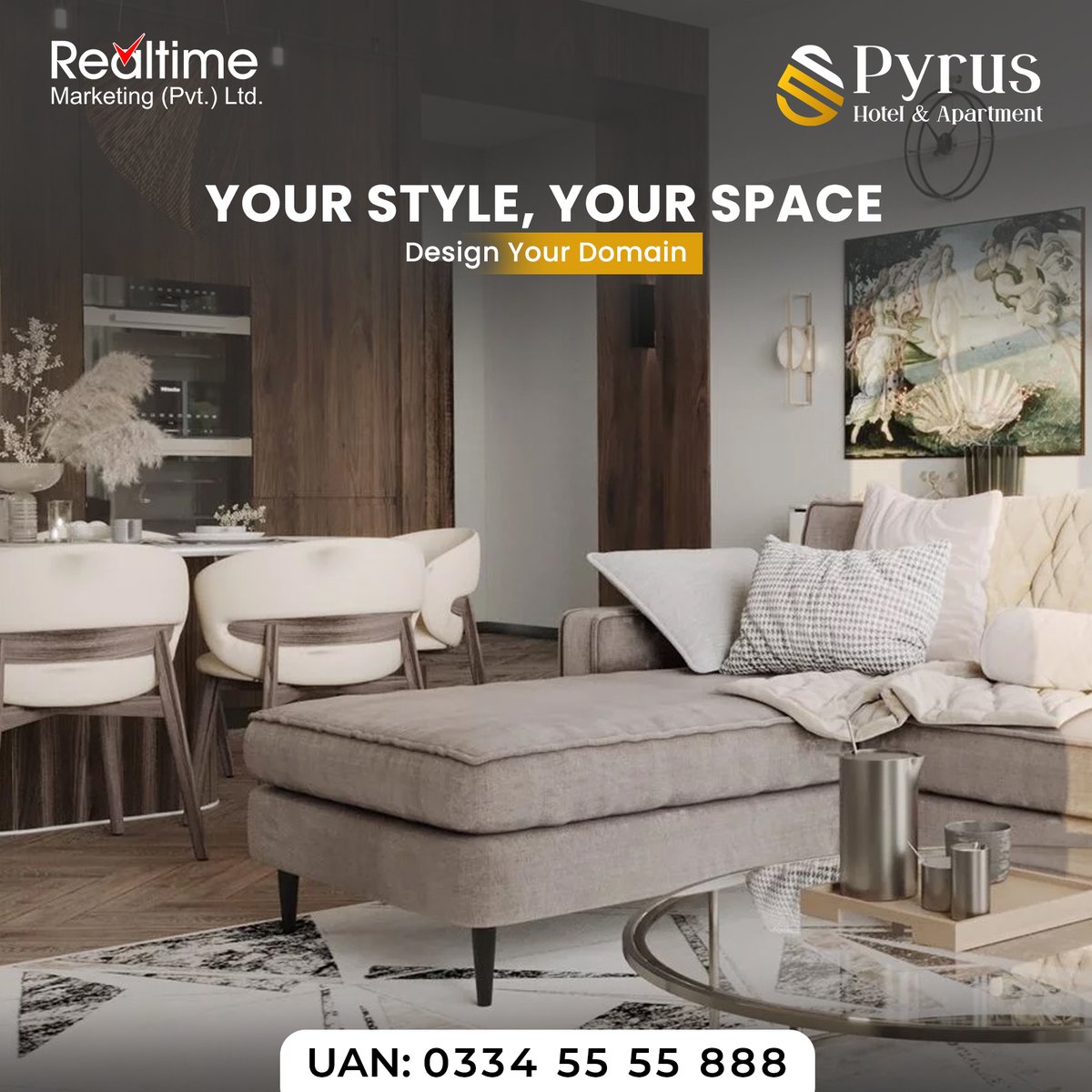 realtimepak's tweet photo. Design your living space to reflect your style at Pyrus Hotel & Apartments. Personalized luxury at its best. https://t.co/ddjVG0yPkN
#realtime #realtimemarketing #realtimemarketingpvtltd #investment #pyrushotel #pyrushotelandapartments #PersonalizedSpace #LuxuryLiving https://t.co/4xN2eZdgCE