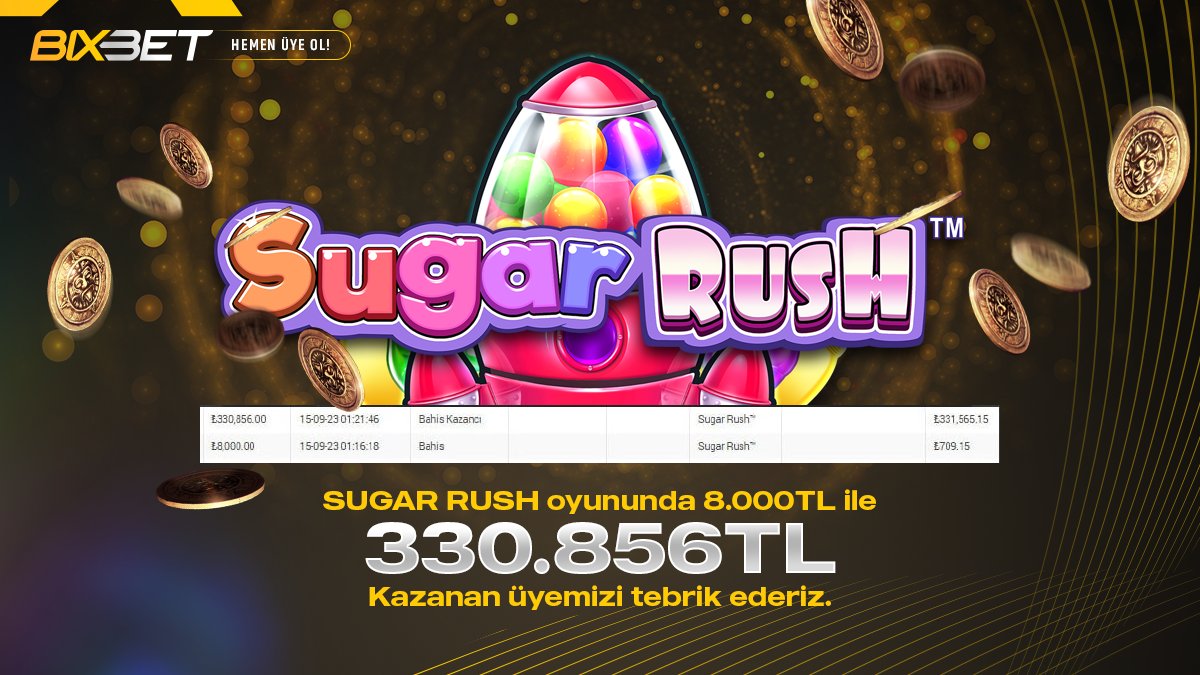 🎰 Sugar Rush Oyununda 8000 TL İle 330.856.00 TL Kazanan Üyemizi Tebrik Ederiz🥳

⚜️ Sıradaki Kazanan Sen Ol!!

Güncel Giriş Adreslerimiz;
⚡️ heylink.me/bixbet