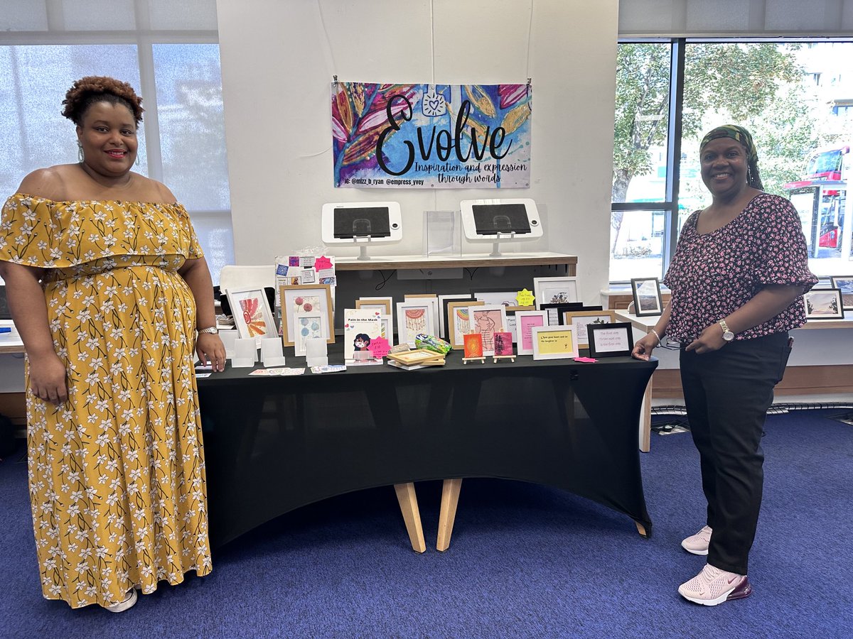 #stratfordlibrary team &  #Evolve and #Newhampoetrygroup #volunteers ready to welcome #poets #NewhamPoetryFest Supported by ⁦@ace__london⁩