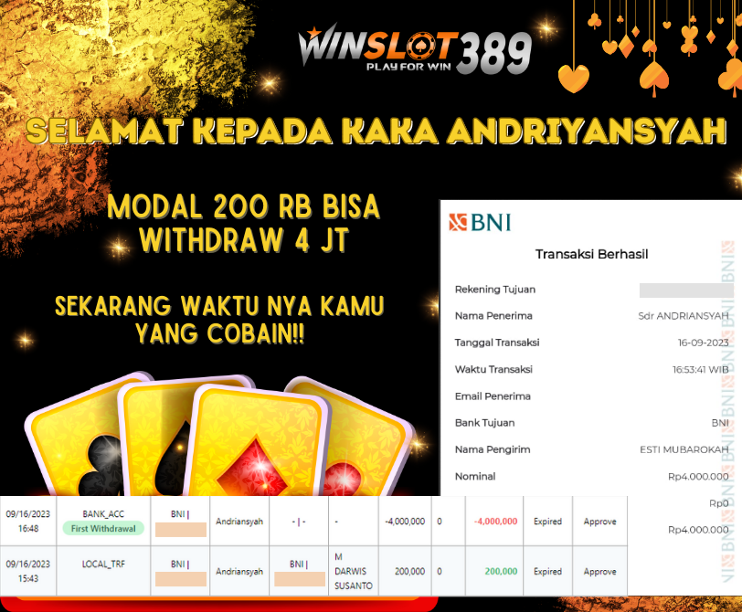 akunfakemin's tweet photo. Selamat kepada kaka Andriansyah, dengan depo 200 rb bisa Wd sampai 4 JT,, Yuk kalian juga bisa seperti kaka Andri, Gas cobain sekarang!!
Link web : https://t.co/eiJZYdROnd

#winslot389 #bigwin #slotterbaik #slotasia #slotterpercaya #slotgacorhariini #pastibayar #pastiwd #slot https://t.co/1hItG45YJ9