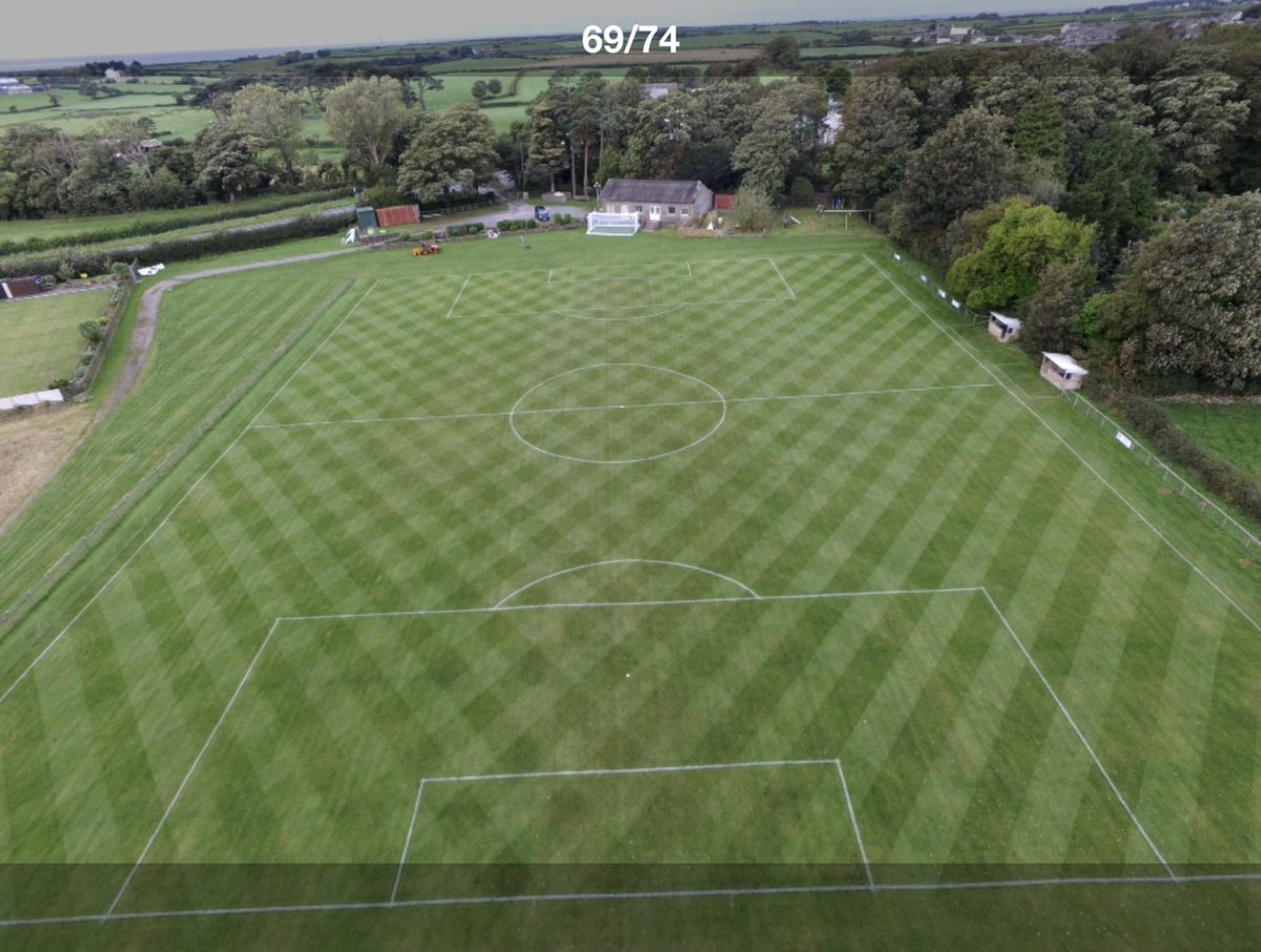 When the groundsman’s new toys arrive strange patterns appear. Thank you <a href="/FootballFoundtn/">Football Foundation</a> @LFA