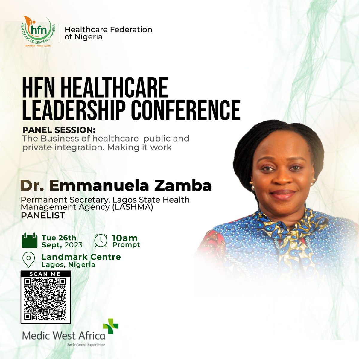 hfn_nigeria's tweet image. Conference 2023 to benefit from Dr. Emmanuella Zamba&apos;s wealth of expertise and her unwavering commitment to advancing public health and healthcare management.  #HealthcareLeadership2023 🏥🌐 #HFN #hlc2023 #health #Lashma #lagos #universalhealthcoverage #publichealth #healthcare