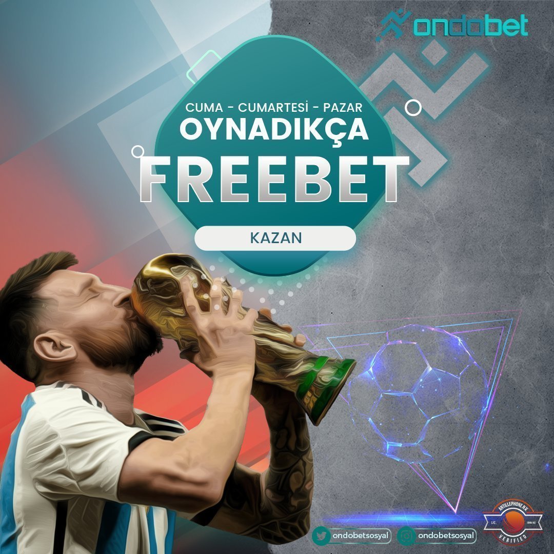 💯Yatırım Bonusuna Ek olarak Hafta Sonu Fırsatı Ondobet’te!

🎁Oynadıkça Freebet Kazan!

🎖Oynadığın bahis tutarı ne kadar yüksek olursa o kadar çok freebet kazan!

🌟heylink.me/ondobet/