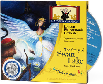 The Story of Swan Lake CD/MP3, this classic tale tells the story of a prince who falls in love with a beautiful princess. An evil magician, however, has turned the princess into a swan, and only the prince’s true love can break the spell!  maestroclassics.com/the-story-of-s… #swanlake #music