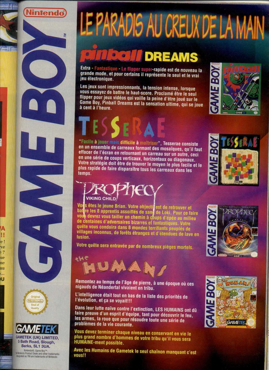 AllmightoFranky's tweet photo. La publicité dans les mag JV des années #80s #90s,des pubs issues d'un #NintendoPlayer,#PierreLeChet is #OutofLunch sur #Supernintendo,#AlfredChicken sur consoles #Nintendo,concours #DemolitionMan et du jeu #GameBoy by #GameTek!! #retro #retrogaming #culturepub #oldschool https://t.co/eXbELsB7aj