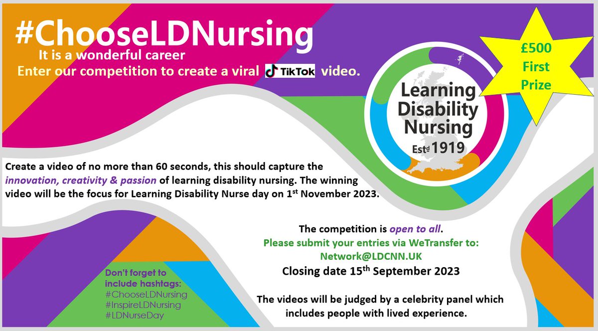 Hooray! We've extended the date for entries to our video competition to 22nd September. If you haven't entered yet, get creative and have a go. You could win £500 @samabdulla <a href="/AgencyNurse/">Teresa Chinn MBE RN QN 💙 🏳️‍🌈</a> <a href="/BradleyInfo/">Mark Bradley</a> <a href="/SueBprof1/">Sue Bridges 💙 #chooseLDNursing</a> <a href="/GiselleatFoNS/">Giselle Cope</a> @salsa442 <a href="/Sarah_LDNurse/">Sarah Pope</a> <a href="/SEdwardsRNLD/">Samuel Edwards</a> <a href="/bexchester/">Rebecca Chester MBE</a>