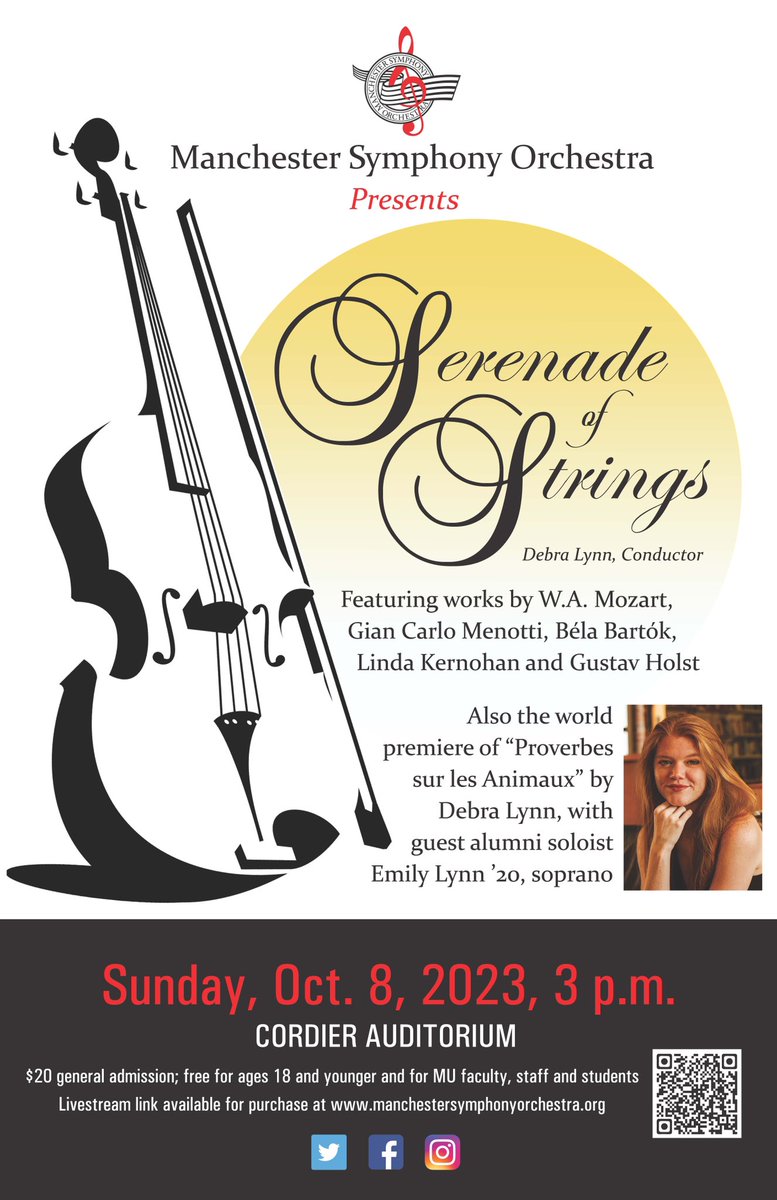 SymphonyMSO's tweet photo. Mark your calendars for this wonderful concert to kick-off the MSO's 85th season! We are very excited to include composer Linda Kernohan and soprano Emily Rose Lynn on the program! https://t.co/R708TYWqDQ
