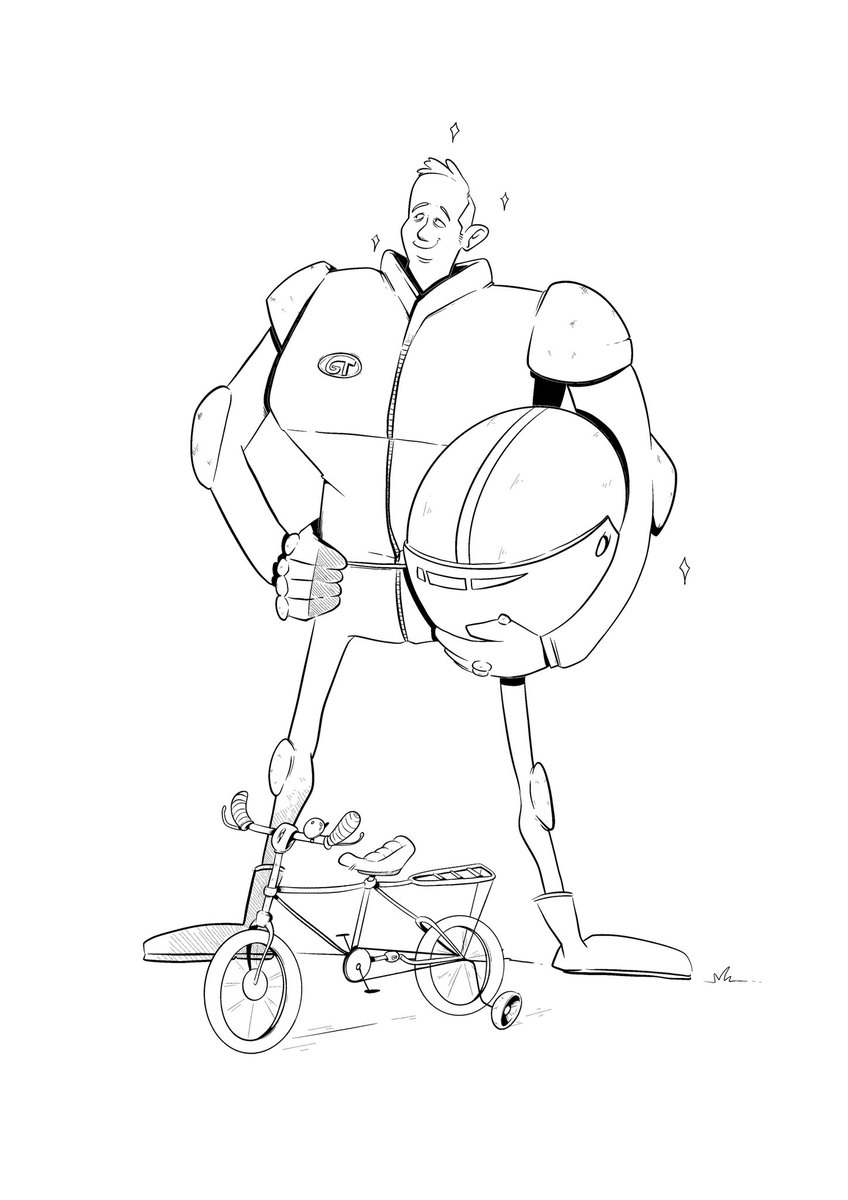 Dessin du jour : un #motard
#illustration