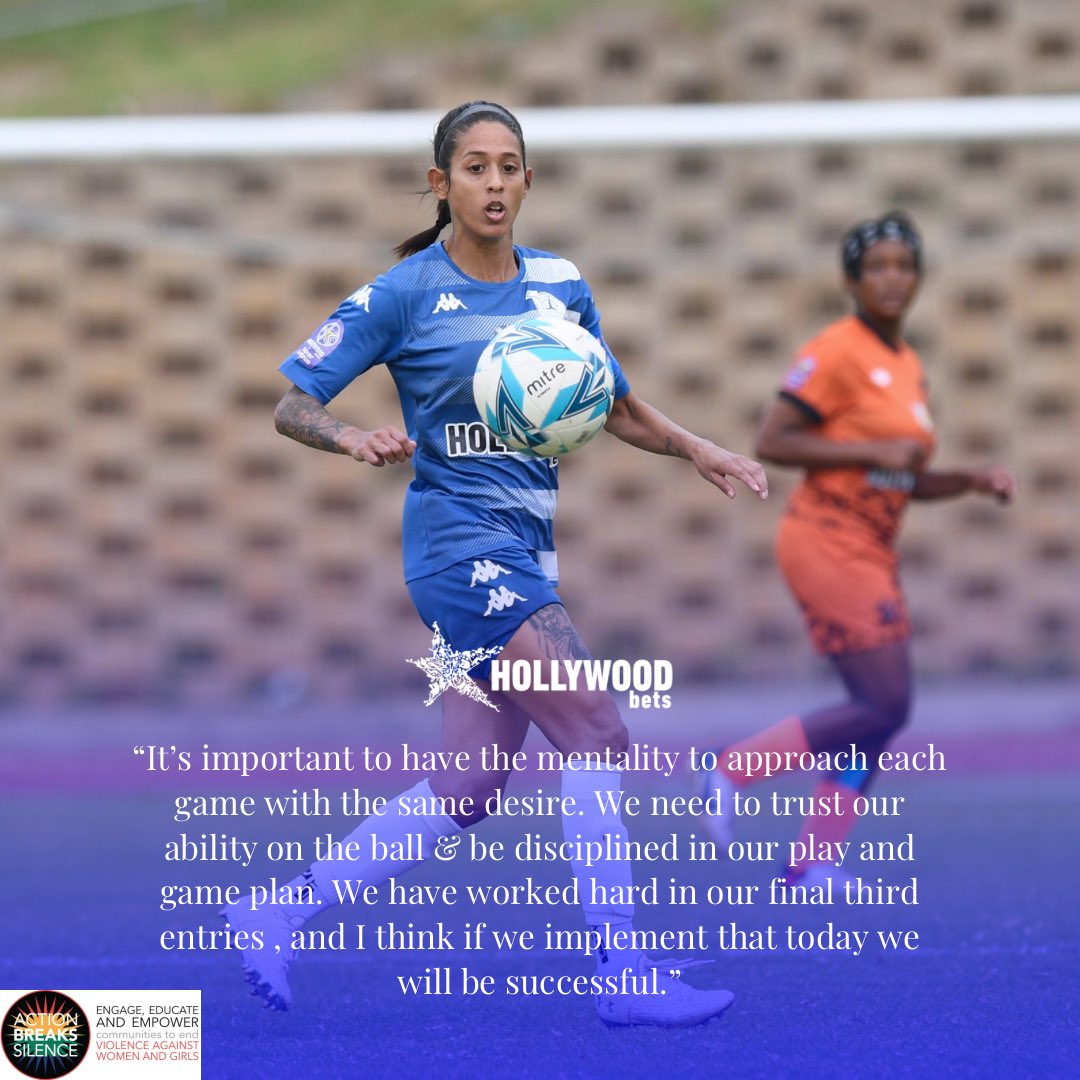 A word from our Captain and <a href="/ActBreakSilence/">ActionBreaksSilence</a> sponsored player Robyn Moodaly on today’s game vs City Lads FC. 

#HWBSL #wearejvw