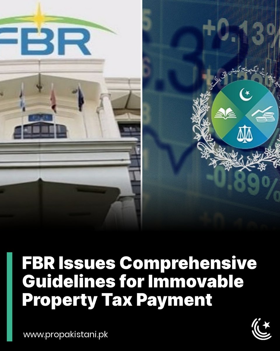 ProPakistaniPK's tweet photo. These guidelines are available on FBR's website to assist the general public.

Read More: https://t.co/viZwDUgA9S

#FBR #ImmovableProperties #Tax #Guidelines #OnlineTaxPayment https://t.co/X8SF1ekla0
