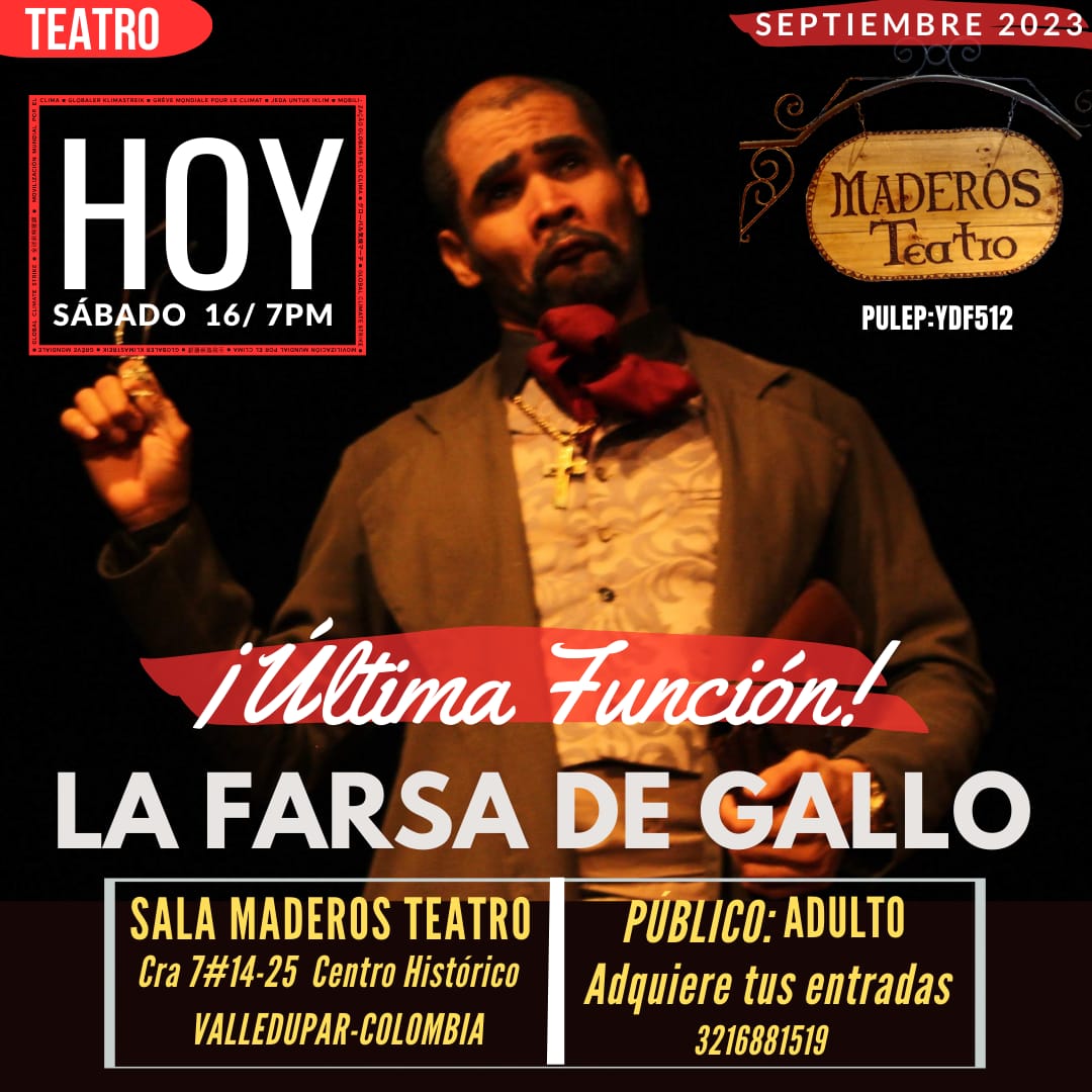 DeilerArzuaga's tweet photo. Hoy. 
En la sala @maderosteatro 
En Valledupar. 

Ayúdanos a compartir. https://t.co/vkNVPY3QCI