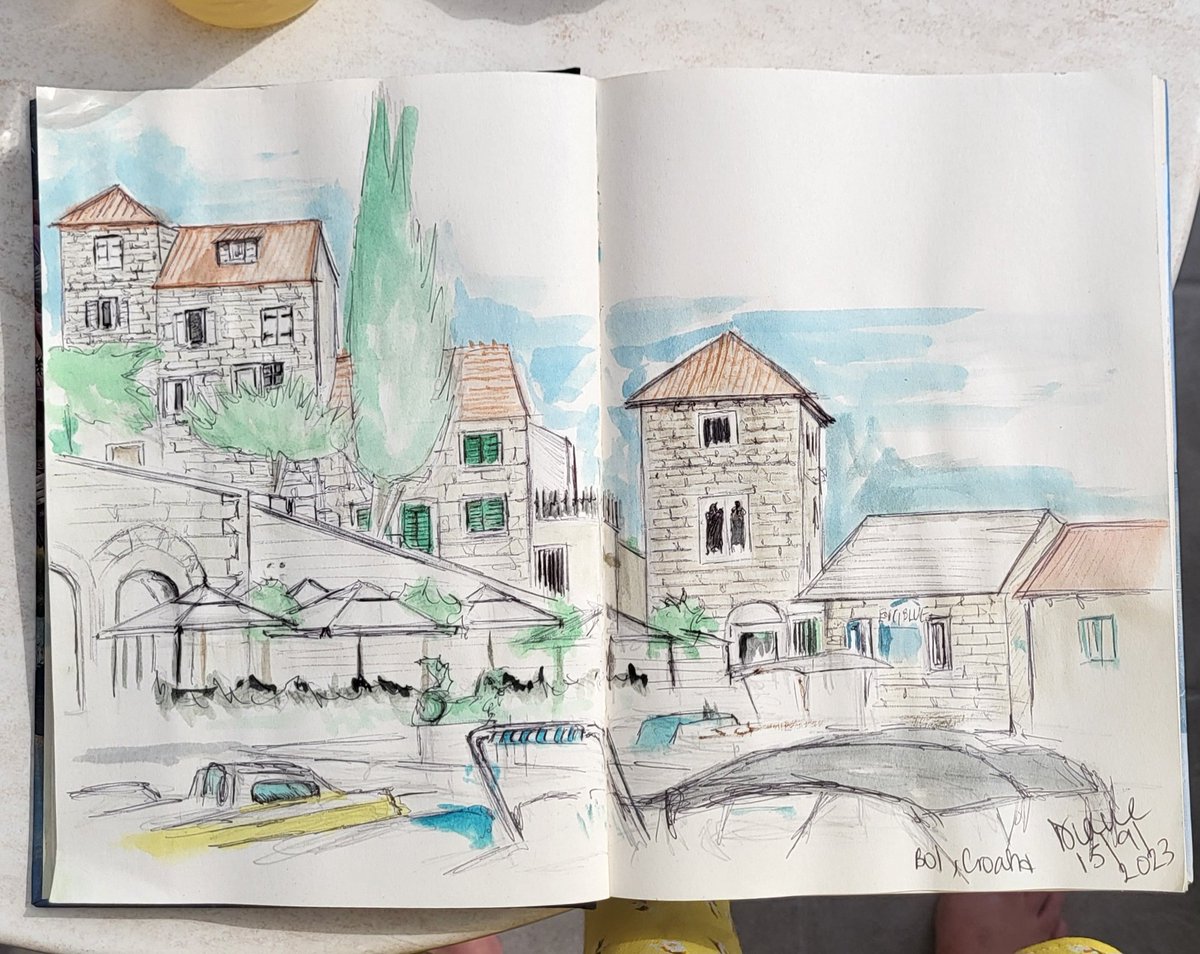 artbydianegale's tweet photo. A couple more watercolours done in Bol, Croatia
#BolHrvatska
#BolCroatia
#BolBrac https://t.co/SzeWCpPu2q