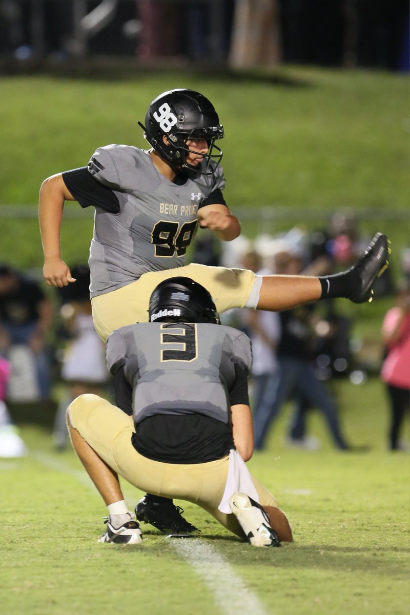 <a href="/MJGOLDENBEARFB/">MT. JULIET FOOTBALL</a> Kicker Daniel Echeverria doesn't get noticed like he should. Kickoffs are deep in endzone, preventing opponents' returns. His strong, accurate leg on field goals, PAT are always spot on. Future is bright.