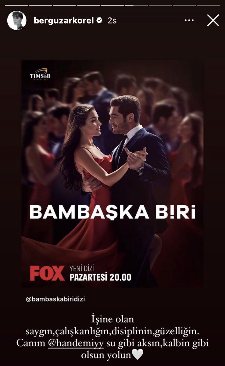 DizilandBaba's tweet photo. بيرجوزار كوريل تدعم هاندا ارتشيل بعد الانتقادات التي طالتها على مواقع التواصل حول أدائها في مسلسل شخص آخر:

"أقدّر احترامك لعملك، واجتهادك، وانضباطك، وجمالك. عزيزتي هاند ارتشيل، أتمنى أن يتدفق طريقك مثل الماء، وأن يكون طريقك مثل قلبك🤍"
#BambaşkaBiri #HandeErçel https://t.co/yHCe00Cc6j