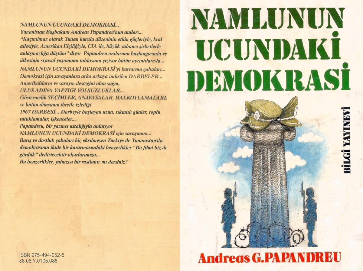 Andreas Georgiou Papandreu - Namlunun Ucundaki Demokrasi

Bilgi Yayınevi, 2. Baskı, Ekim 1988, 409 sayfa
Çev. Semih Koray, Mehmet Emin Yıldırım

icedrive.net/s/Bk83BGtkX3hC…

#AndreasPapandreu #Yunanistan #darbe #emperyalizm #demokrasi #SemihKoray #MehmetEminYıldırım #BilgiYayınevi