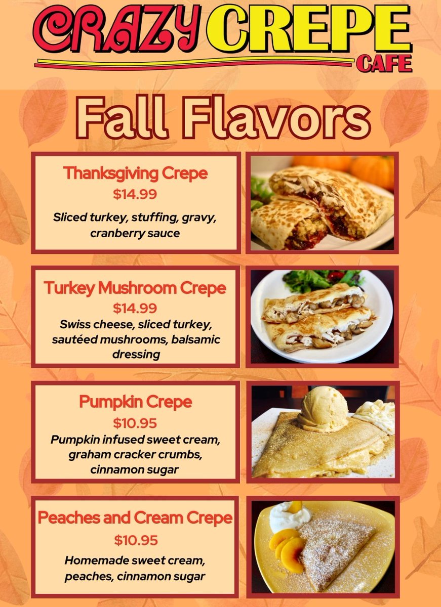Fall Flavors available at all locations 🍂🍁