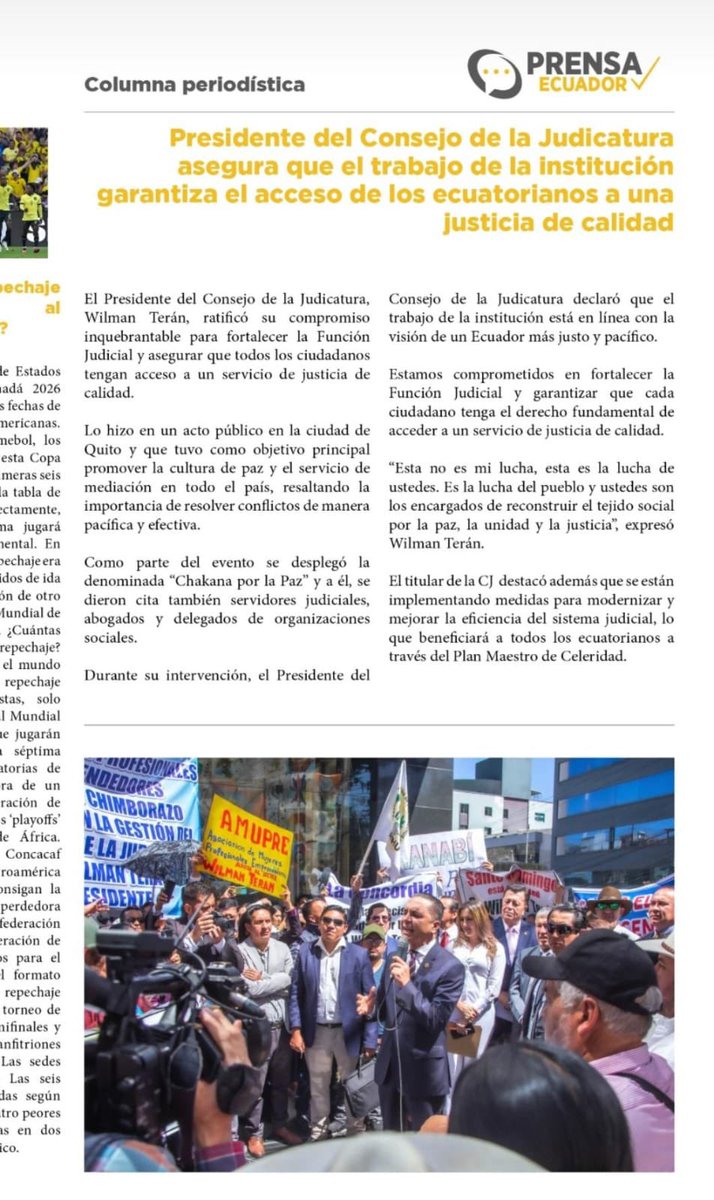 #Sábado I La transformación del sistema judicial es el objetivo del Pdte. del Consejo de la Judicatura <a href="/teran_wilman/">Soy la voz de Wilman Terán</a>. Está en marcha el Plan Maestro de Celeridad que será financiado con los recursos que, a través de sentencia judicial, está obligado a cumplir el Gobierno Nacional