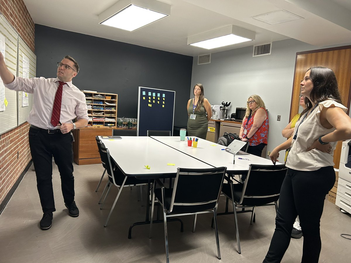 DrAPease's tweet photo. “We can do better” is baked into our culture. A peak behind the scenes at a team engaged in a SWOT program analysis at #Greeley HS last week. Faculty, PD Team members, building and district leaders collaborating to plan forward. #WeAreChappaqua @chappaqua_csd #ChapPDTeam https://t.co/SppymI5tKt