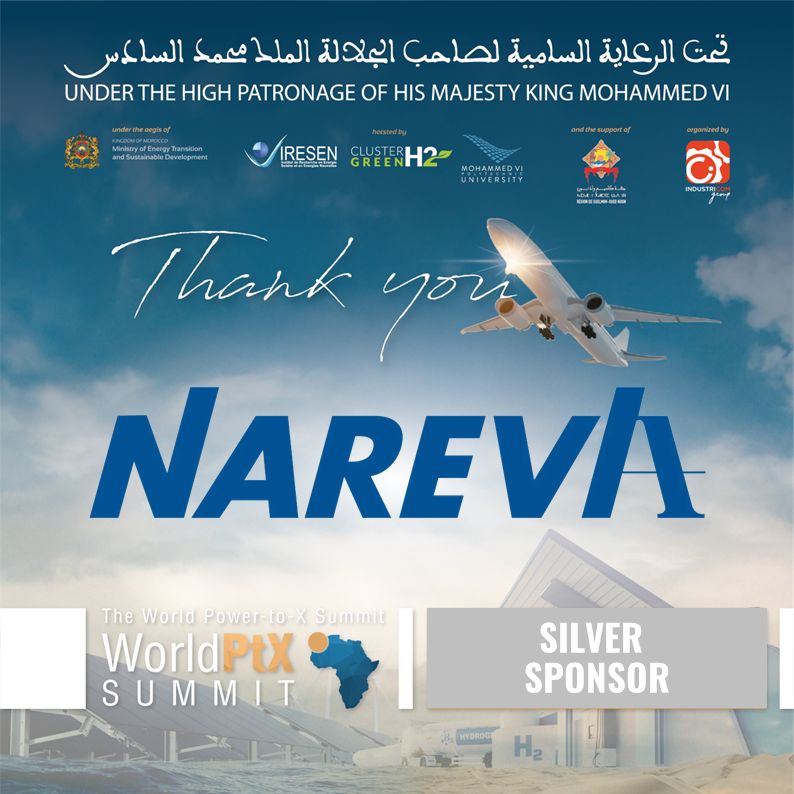 Industrie_Mag's tweet photo. We are delighted to present NAREVA as a 𝗦𝗜𝗟𝗩𝗘𝗥 𝗦𝗣𝗢𝗡𝗦𝗢𝗥 for the World Power-to-X Summit 2023.
We extend our sincere appreciation for their support.
#worldptxsummit #ptx #iresen #gon #greenh2cluster #um6p #idm #green #hydrogen #greenhydrogen #H2 #greenH2 #Africa https://t.co/oiY2Ben85r