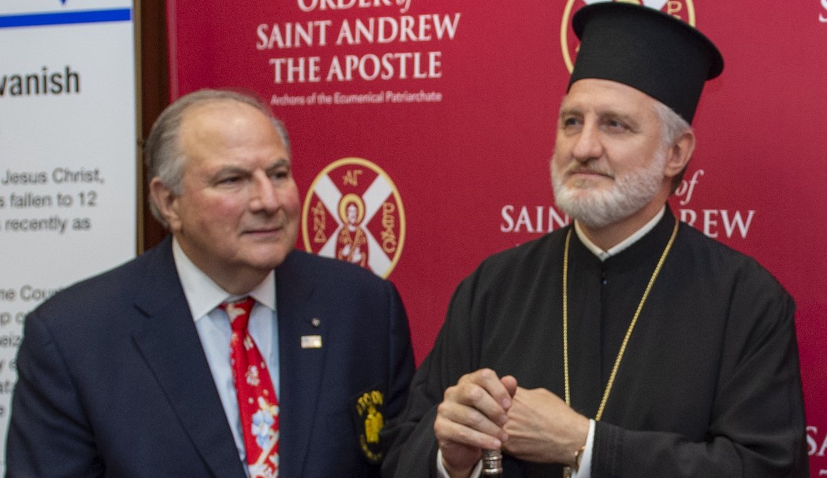 OrderStAndrew's tweet image. His Eminence Archbishop Elpidophoros of America: "Grand Archon Limberakis’ twenty-five year stewardship of the Order of St. Andrew has manifested many &amp;amp; diverse blessings for the Mother Church of Constantinople &amp;amp; the Sacred Archdiocese of America. ΑΞΙΟΣ!" archons.org/-/limberakis-s…