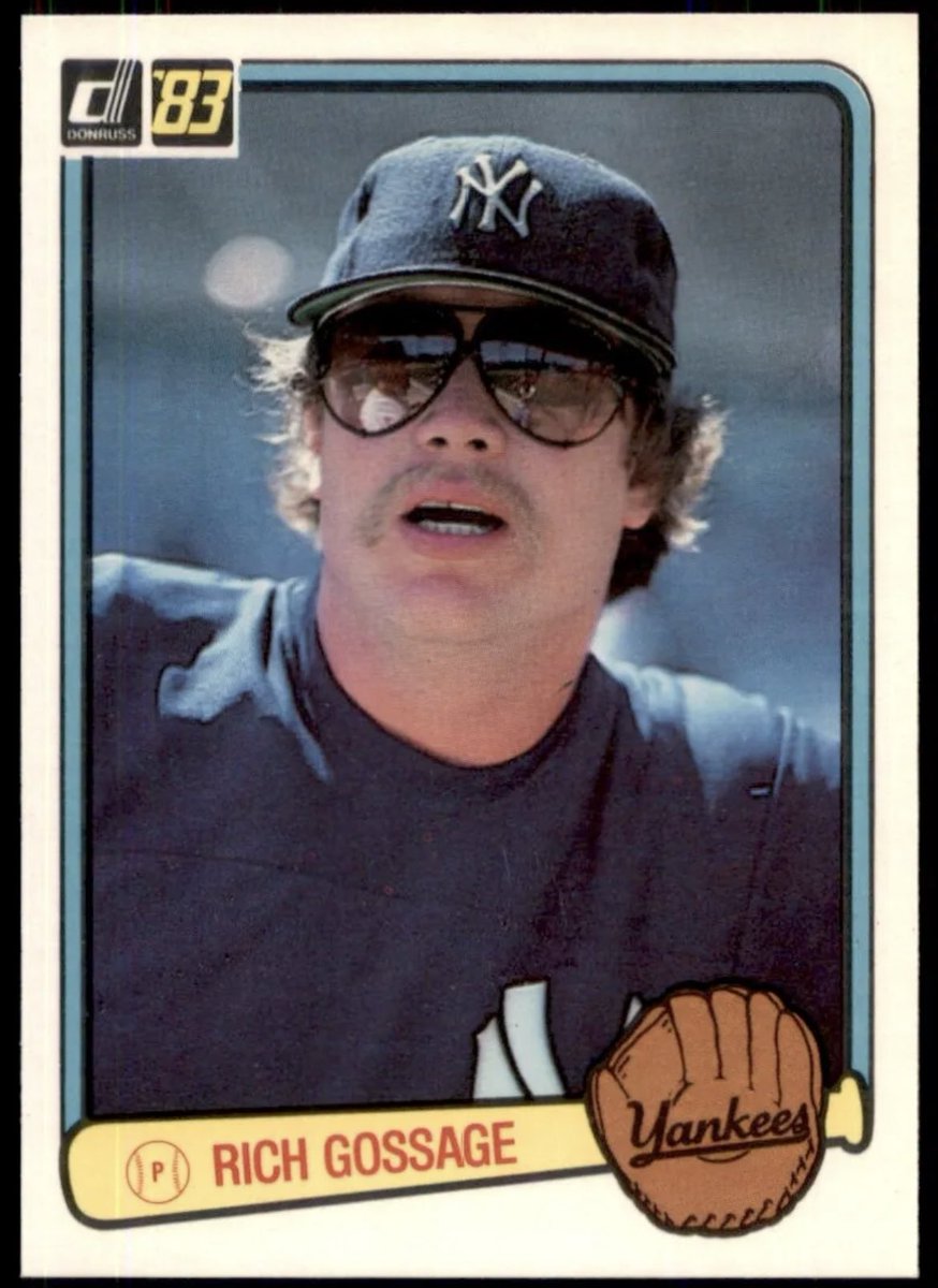 CardboardHistry's tweet photo. Goose Gossage in ‘82:
- 2.23 ERA
- 30 saves
- 102 Ks in 93 IP
- 100% of all UV & blue light BLOCKED!
(Alexa, play the #BluBlockers rap.🔥) https://t.co/wGOdVySBVQ