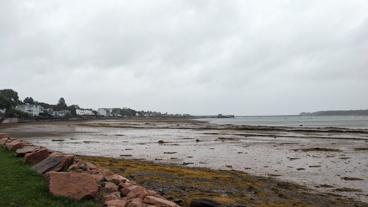 NeilBenedict215's tweet photo. Good Morning! I'm in Saint Andrews, NB with @nthlstrgn where #HurricaneLee is soon to make landfall later today.

High Tide in the area will be at 1:45.

Follow @globalhalifax and @Global_NB for more info as the storm  continues its trek towards Atlantic Canada https://t.co/jSwz2OgpPA