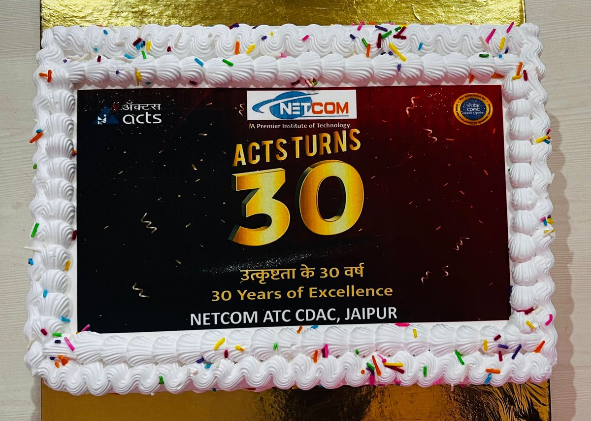 NetcomAtcCdac's tweet image. ACTS Turns 30 Years of Excellence....
#cdac #netcom #pgdac #PreCAT