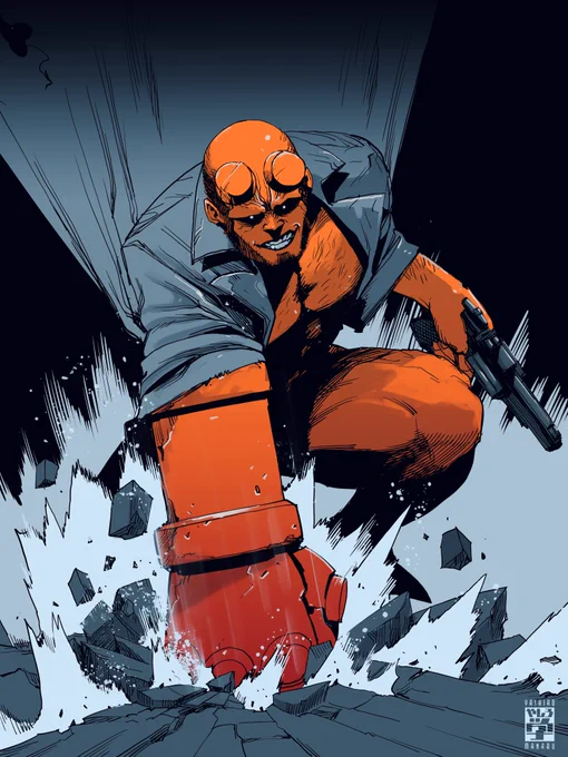 スーパーヒーロー着地Superhero landing#Hellboy 