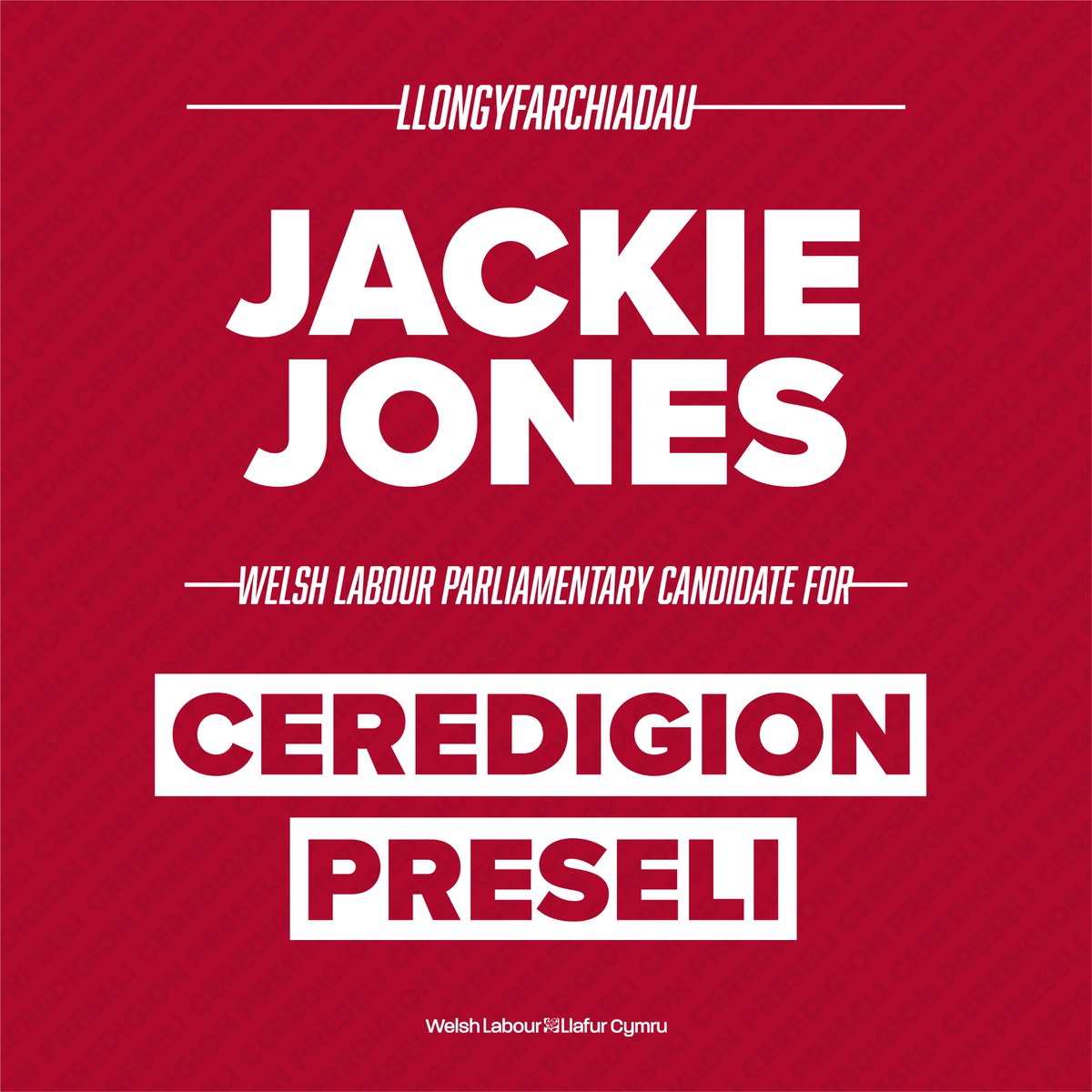 Llongyfarchiadau to @JackieJonesWal1 who has been selected as Welsh Labour's parliamentary candidate for Ceredigion Preseli.