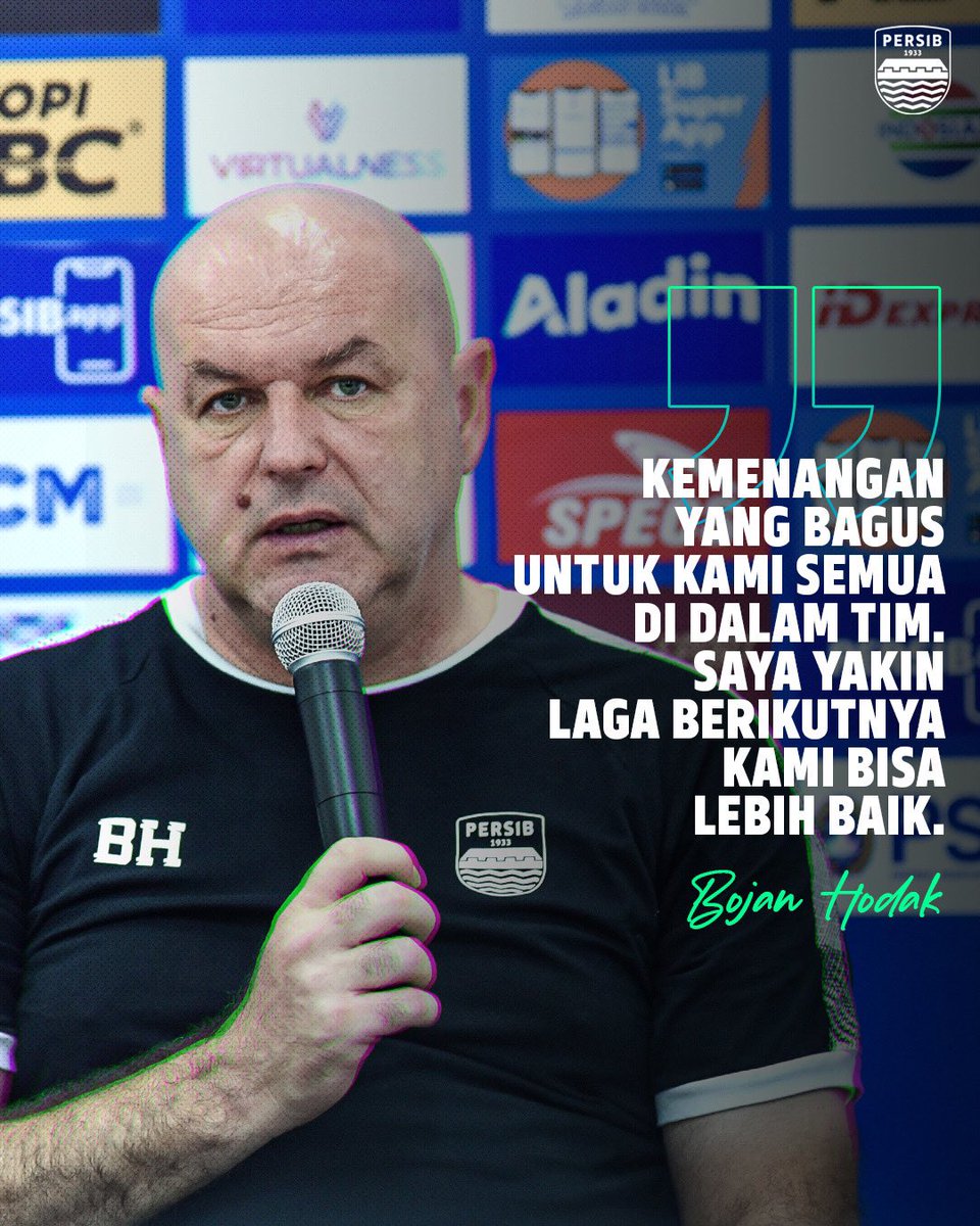 Coach Bojan mengatakan jika kemenangan sore tadi adalah hal yang baik untuk tim, terutama dalam kepercayaan diri. Tim akan terus berbenah agar dapat bermain lebih baik di laga-laga berikutnya. 💪