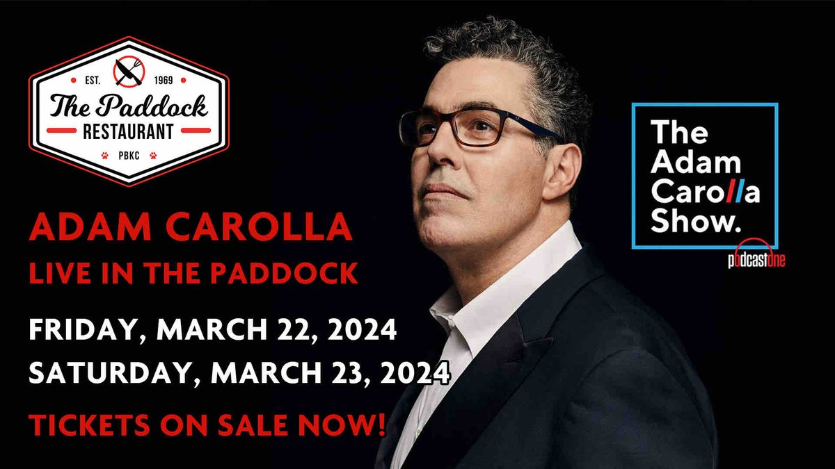 PBKCPokerRoom's tweet photo. We are thrilled to have two shows from comedian, actor, radio personality, television host, and NY Times best-selling author, Adam Carolla, in The Paddock Restaurant, March 22 & 23, 2024! Buy tickets now https://t.co/5CgiWOUDG5
#adamcarollashow #manshow The Adam Carolla Show https://t.co/scmzsmikpf